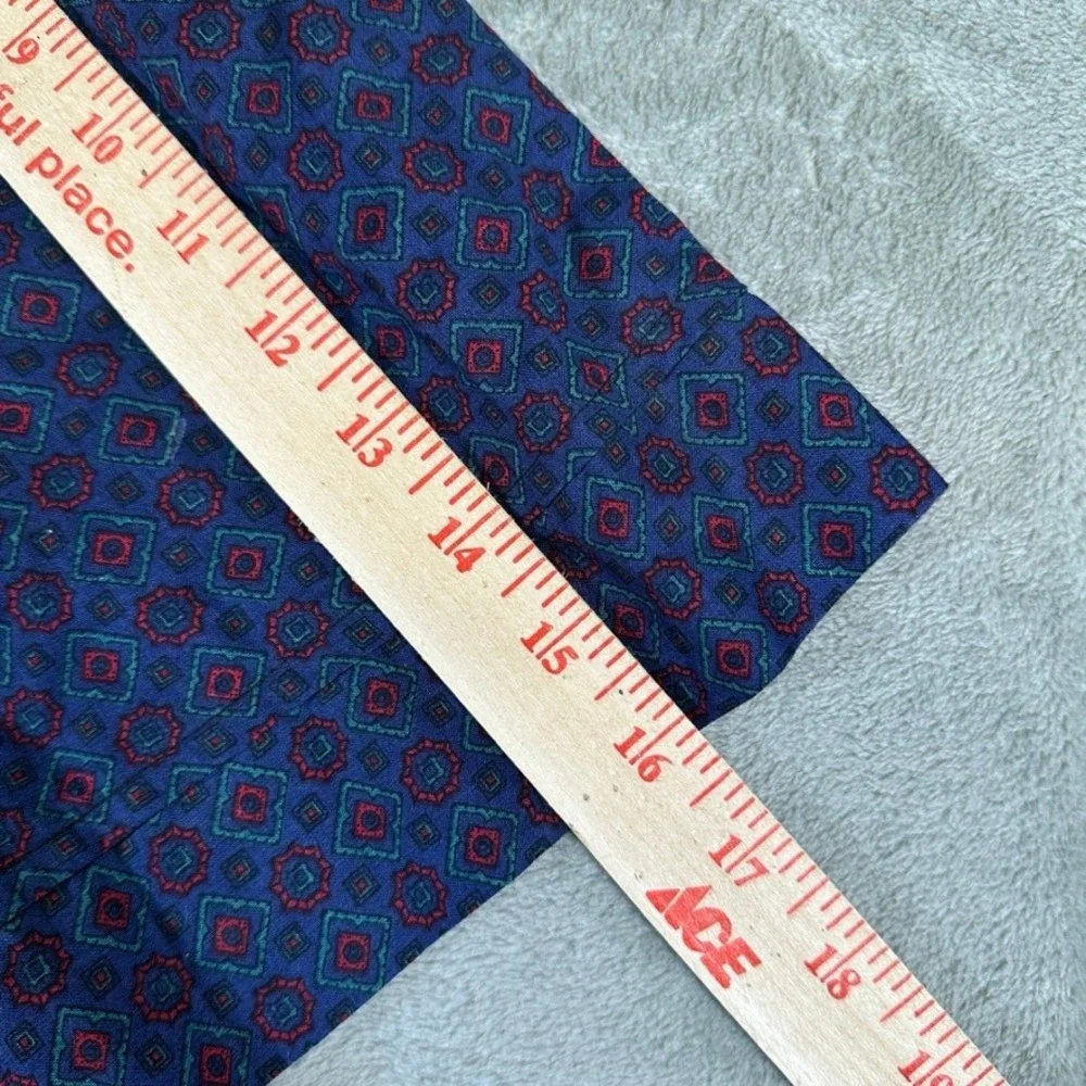 Christian Dior Monsieur Vintage Cotton Robe Blue Geometric Medallion One Size